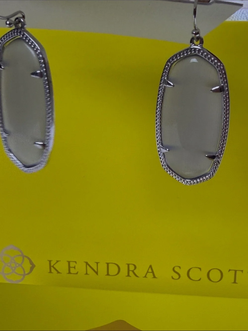 Kendra Scott Gray Elle Style Drop Earrings in Silver-Tone